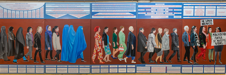LA MARCHE DES FEMMES, 2017-2018, 1,55x7m