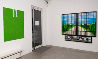 A Gauche: Sans titre, 2010, A Droite: Diptyque, Gated Community et Prédelle, 2010, Collection: Ministère de la culture